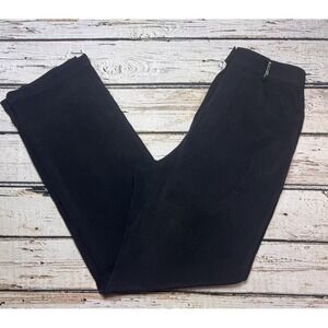 St. John Sport By Marie Gray Pants Trousers Size 8 Black Gold Detail Straight